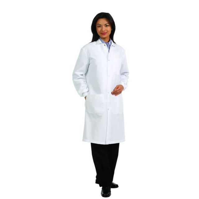 Unisex 80/20 Poplin 41'' Snap Front Lab Coat S
