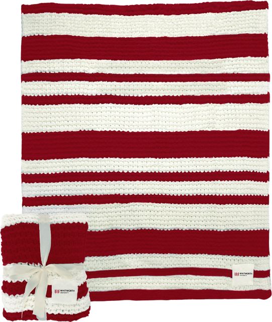 Whitworth University Cable Knit Throw 50x60