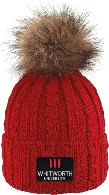 Whitworth University Women's Fur Pom Beanie