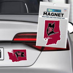 Whitworth University Pirates State 4x4 Magnet