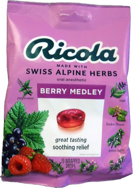 Ricola - Oral Anesthetic - Berry Medley - 19 count