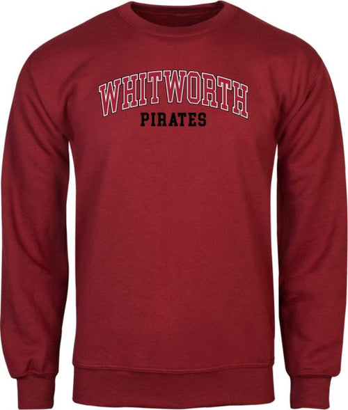 Whitworth Fleece Crew Whitworth Pirates Arched Wordmark - ONLINE ONLY