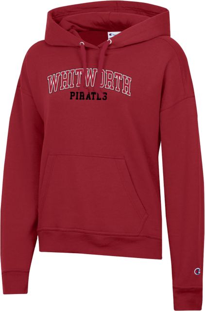 Whitworth Champion Womens Powerblend Pullover Hood Whitworth Pirates Arched Wordmark - ONLINE ONLY