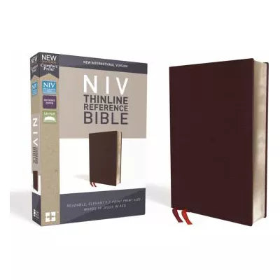NIV Thinline Reference Bible Red Letter Edition Burgundy