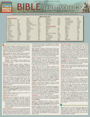 BIBLE TERMINOLOGY
